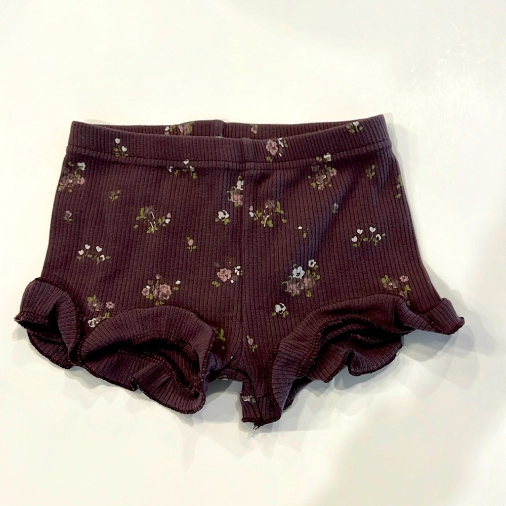 Jamie Kay Purple Floral Ruffle Shorts - Size 2 year